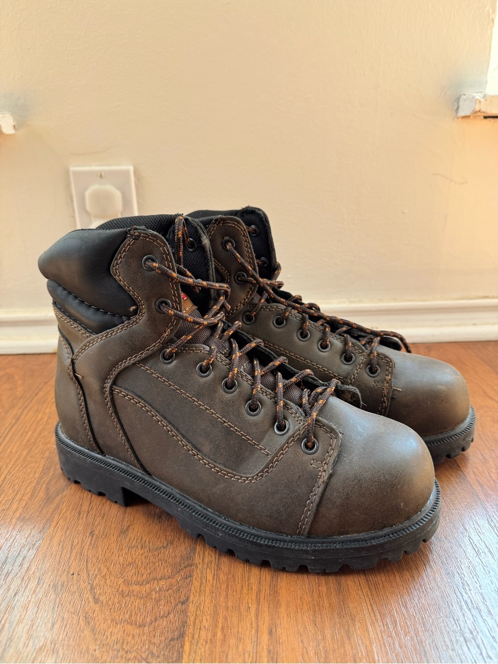 Brahma Brown Lace-Up Work Boots